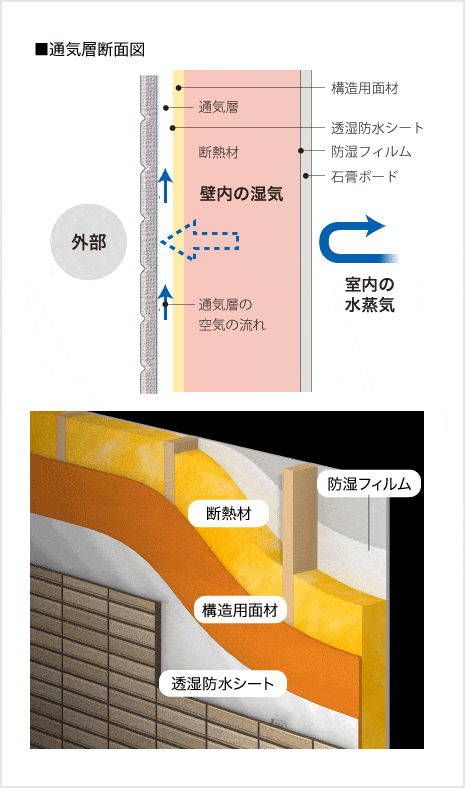 通気層断面図