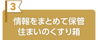 情報をまとめて保管住まいのくすり箱