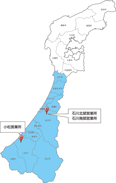 石川県の対応エリア オスカーホーム 富山 石川 福井 新潟 石川県の対応エリア オスカーホーム 富山 石川 福井 新潟